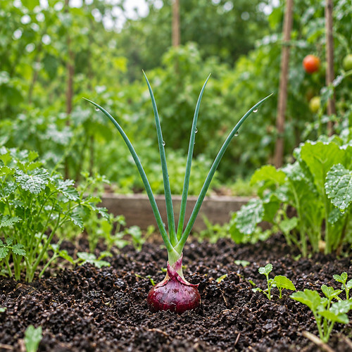 Red burgundy onion seeds - burgundy, for