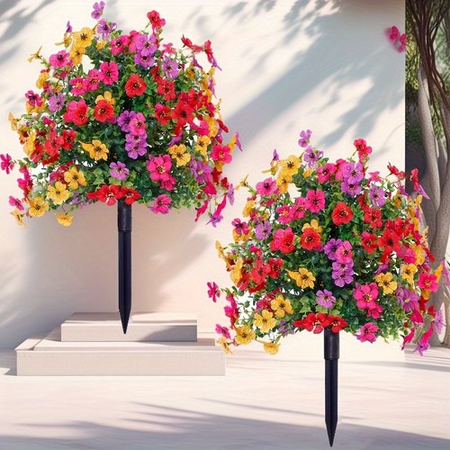 2pcs artificial violet - 2pcs,